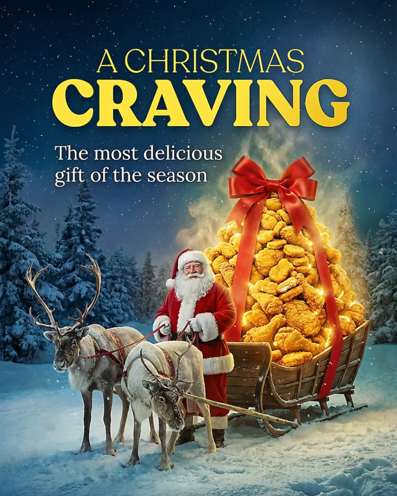 A Christmas Craving — seasonal food campaign poster